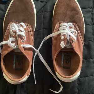 Vans Men's Brown and White Sneakers